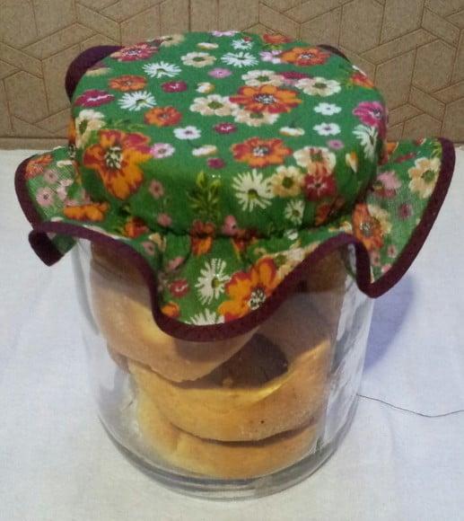 Tampinhas Decorativas em Tecido para Potes