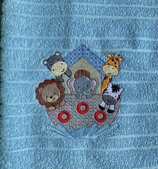 Toalha de Banho Infantil com Capuz Arca de Noé
