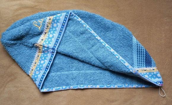 Toalha de Cabelo Azul (super Absorvente)