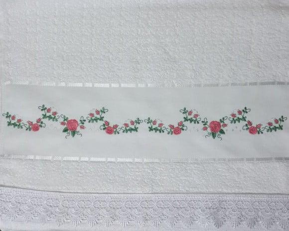 Toalha de Rosto Floral