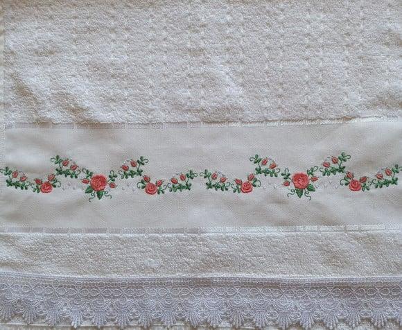 Toalha de Rosto Floral