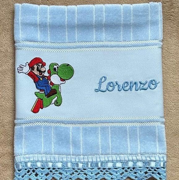 Toalhinha Bordada Super Mario