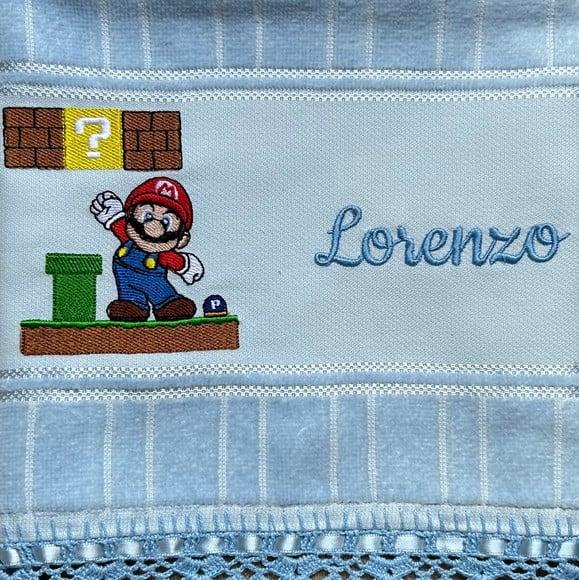 Toalhinha Bordada Super Mario