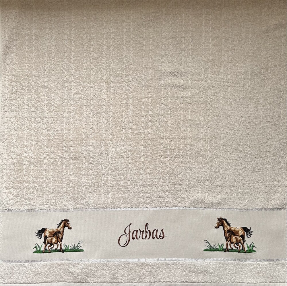 Toalha de Banho Bordada Masculino  cavalo