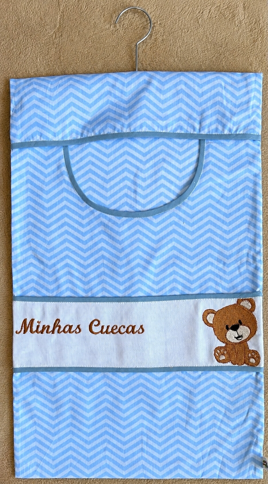 Porta Cuecas Azul Urso