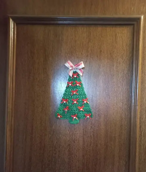 Árvore de Natal de Porta Bolinhas Prateadas