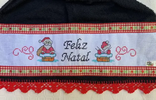 Bate Mão Bordado Natal