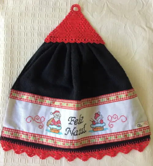 Bate Mão Bordado Natal