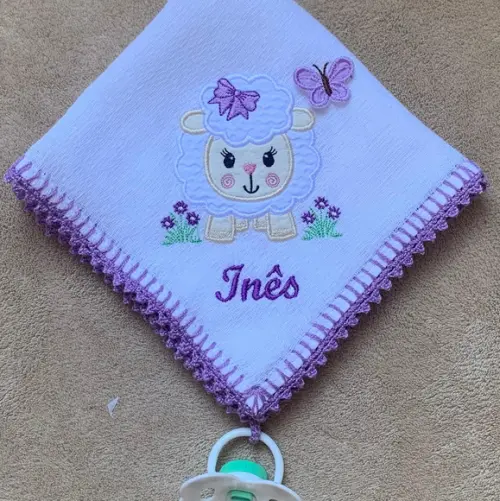 Fralda de Boca com Porta Chupeta