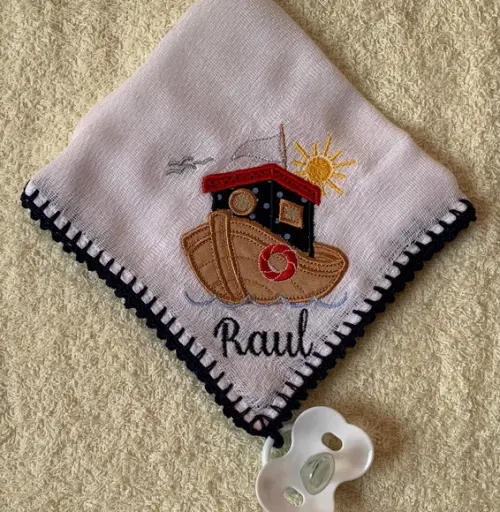 Fralda de Boca com Porta Chupeta