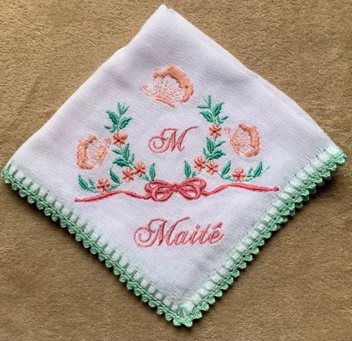 Fralda de Boca Floral Verde