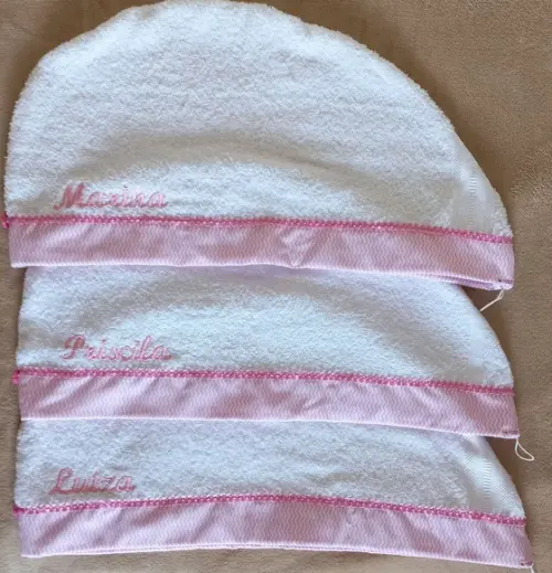 Kit 3 Toalhas para Cabelo com Nome
