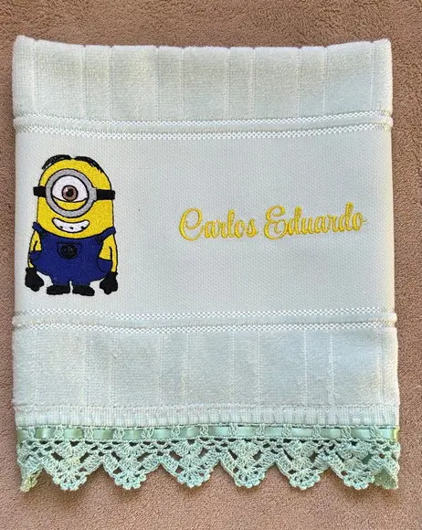 Kit 5 Toalhinhas Bordadas Minions