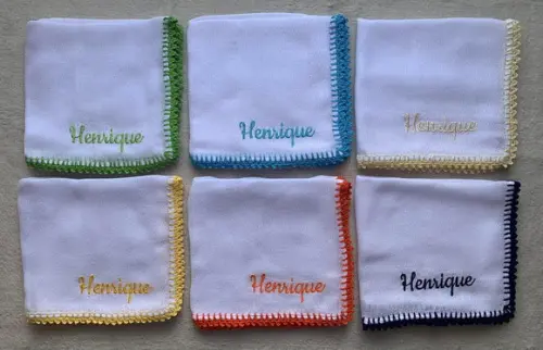 Kit 6 Fraldas de Passeio Bordadas com Nome