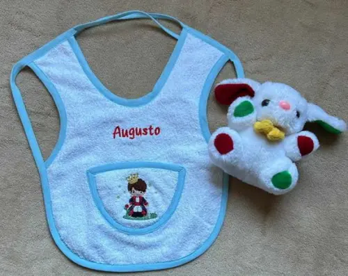 Kit Babador e Toalhinha Bordados Pequeno Príncipe