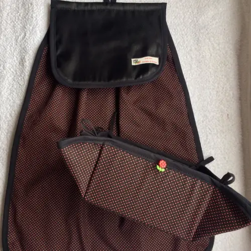 Kit Cesta e Puxa Saco de Patchwork