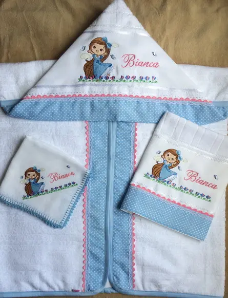 Kit Enxoval Bebê Bordado Princesa