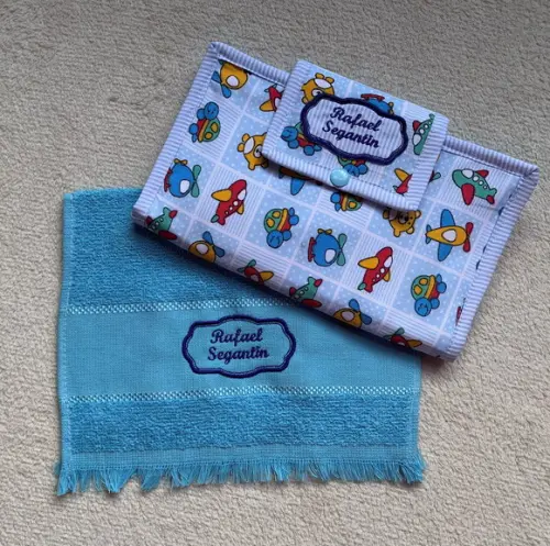 Kit Escolar Sacos para Roupa e Limpa, Kit de Higiene Bucal