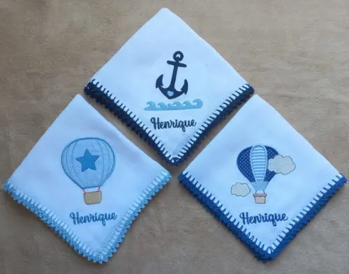 Kit Fraldas de Boca Bordadas