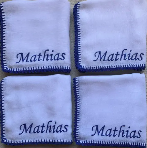 Kit Fraldas de Passeio Bordadas com Nome