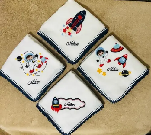 Kit Fraldas de Passeio Bordadas Espaço