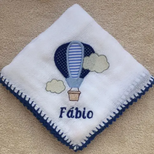 Kit Fraldas de Passeio Bordadas Personalizadas em Crochê