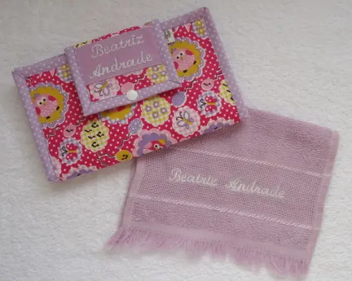 Kit Higiene Bucal Infantil Menina Corujinha