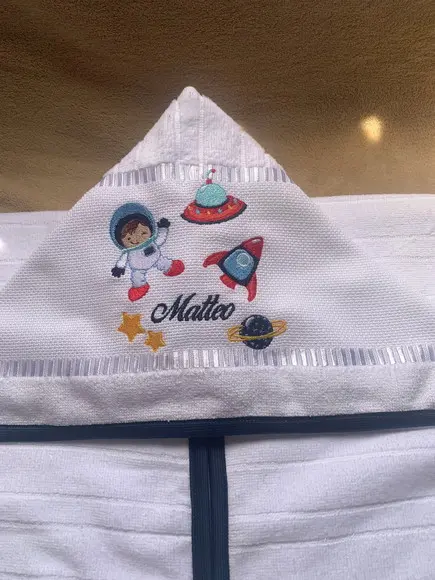 Kit para Bebê Personalizado Bordado Toalha e Fralda de Boca