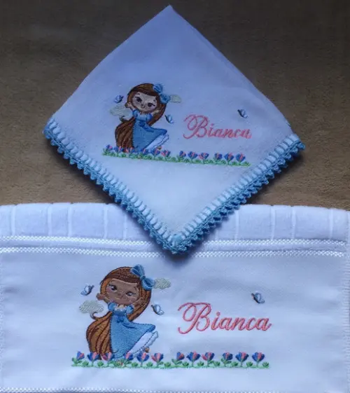 Kit para Bebê Toalhinha e Fralda de Boca Princesa