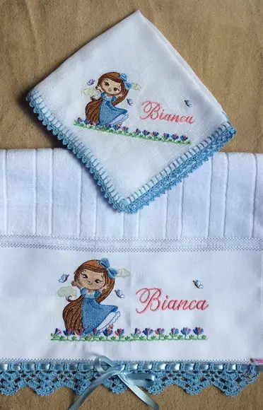 Kit para Bebê Toalhinha e Fralda de Boca Princesa