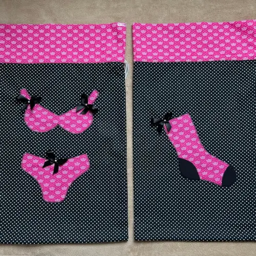 Kit Porta Lingerie e Porta Meias para Viagem