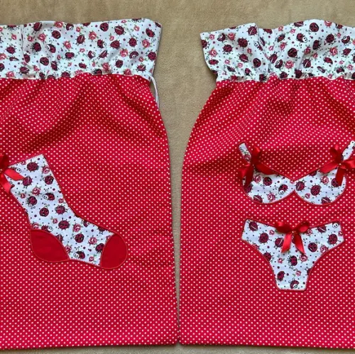 Kit Porta Lingerie e Porta Meias para Viagem