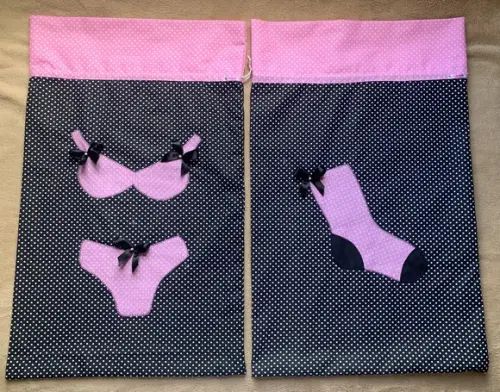 Kit Porta Lingerie e Porta Meias para Viagem