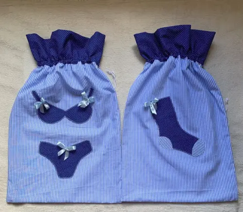 Kit Porta Lingerie e Porta Meias para Viagem