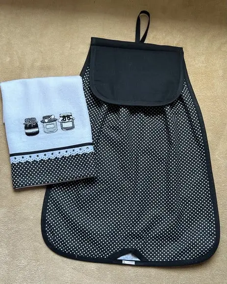 Kit Puxa Saco de Patchwork e Pano de Prato