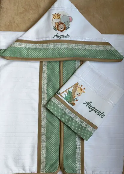 Kit Toalha de Banho e Toalha de Mão Safari