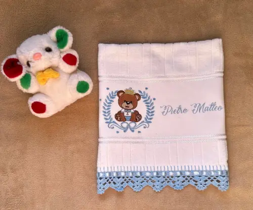 Kit Toalhinha e Fralda de Boca Urso Príncipe