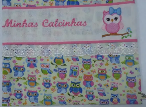Porta Calcinhas Corujinha Rosa