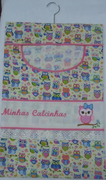 Porta Calcinhas Corujinha Rosa