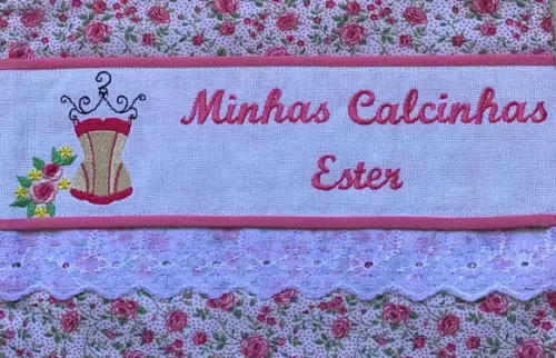 Porta calcinhas floral