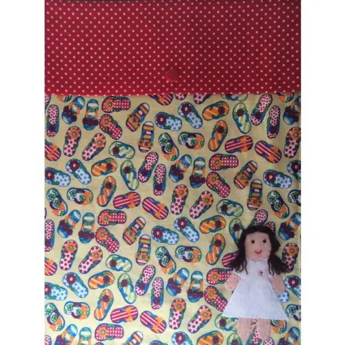 Porta Jaleco Dupla Face Amarelo com Chinelinhos