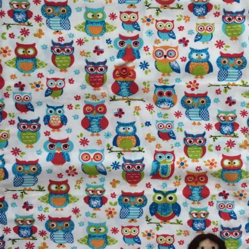 Porta Jaleco Dupla Face Branco com Corujinhas