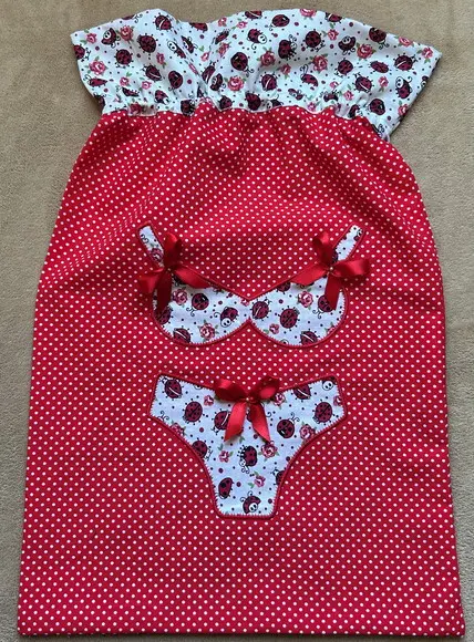 Porta Lingerie Grande para Viagem Poás Vermelho