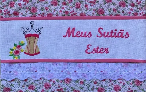 Porta sutiãs floral