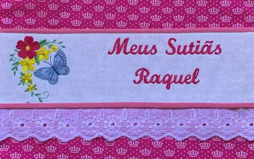 Porta sutiãs rosa