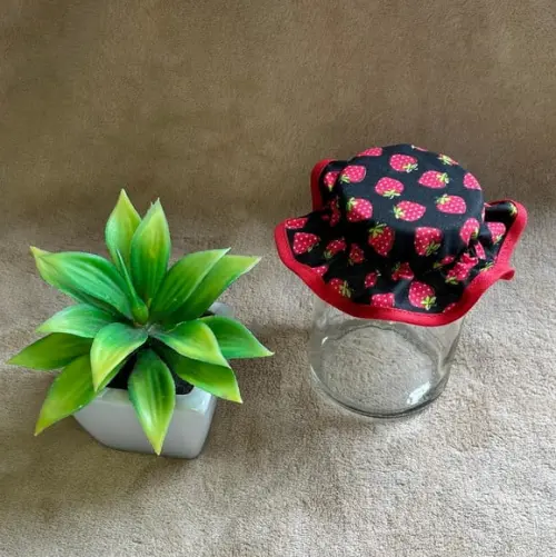 Tampinhas Decorativas em Tecido para Potes
