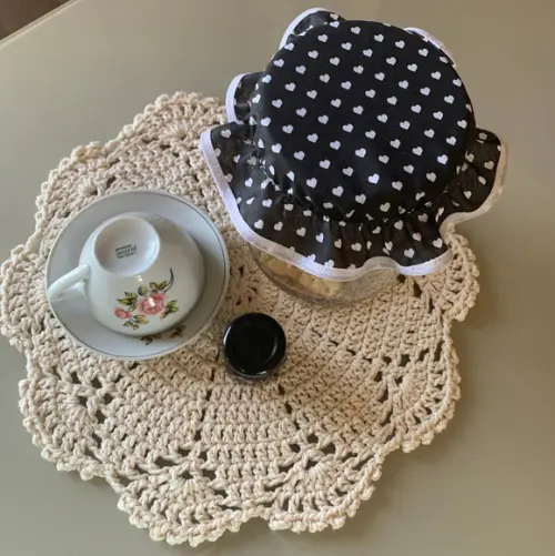 Tampinhas Decorativas em Tecido para Potes