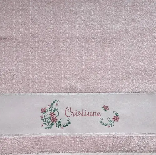 Toalha de Banho Bordada Feminina