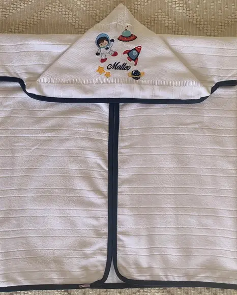 Toalha de Banho com Capuz Grande Astronauta