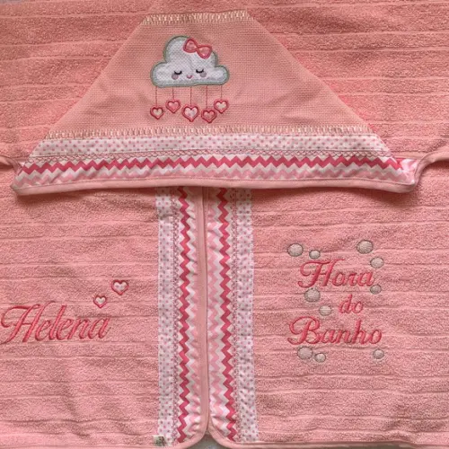 Toalha de Banho Infantil com Capuz Chuva de Amor Menina